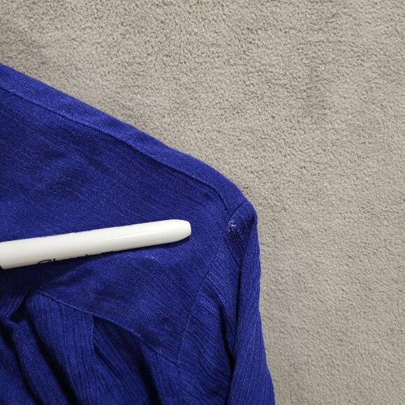 Fashion Bug Women’s Short Sleeve Button Down Shirt Size 22/24W Purple‎ Office - Picture 7 of 10